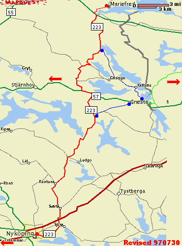 Map for Mariefred - Nykping