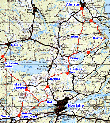 Roads around Norrtlje